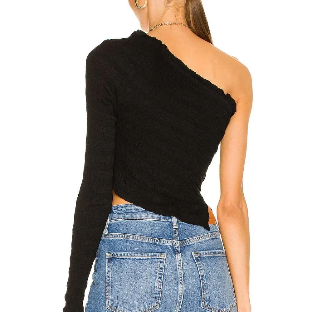 NEW Free People | Jasmine Shirred One Shoulder Top in pink US